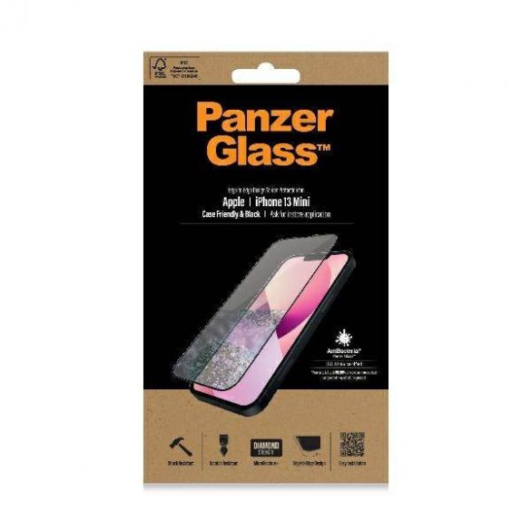 PanzerGlass E2E Microfracture iPhone 13 Mini 5,4" Protector de ecran antibacterian antibacterian Pro2744