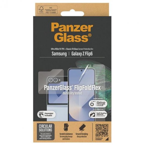 PanzerGlass Bundle 2in1 Sam Z Flip6 F741 Protector de ecran Ultra Wide-Fit + TPU Classic Fit 7370