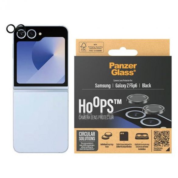 PanzerGlass Hoops Camera Sam Z Flip6 F741 7372 inele optice cu inele de protecție a obiectivului camerei