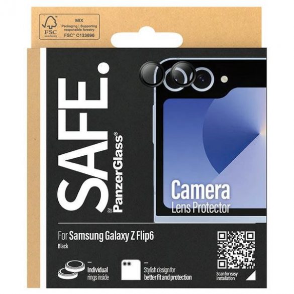 SAFE by PanzerGlass Sam Z Flip6 F741 Hoops Camera czarny/negru SAFE95870