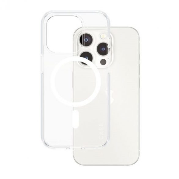 Husă CARE by PanzerGlass Urban Combat iPhone 15 Pro 6,1" MagSafe biał/alb 1418