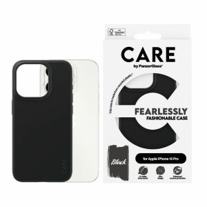 Husă CARE by PanzerGlass Fearlessly Fashioned iPhone 15 Pro 6,1" czarny/negru 1430