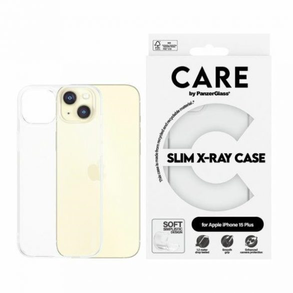 Husă CARE by PanzerGlass Slim X-Ray iPhone 15 Plus 6,7" przezroczysty/transparent 1435