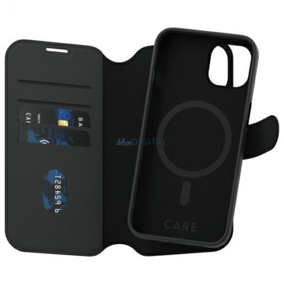 CARE de PanzerGlass Feature Tango 2in1 Wallet MagSafe compatibil caz carte pentru iPhone 15 - negru