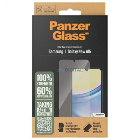 PanzerGlass Ultra-Wide Fit sticlă temperată pentru Samsung Galaxy A16 4G/5G