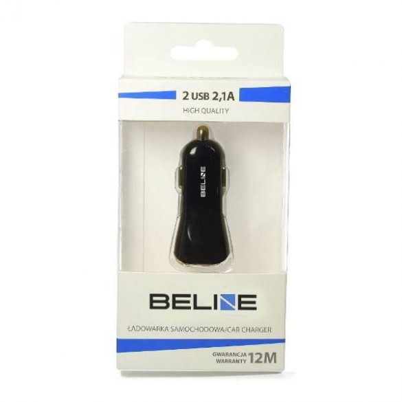 Ład. sam. Beline 2xUSB 2,1A czarna /negru (doar cap)