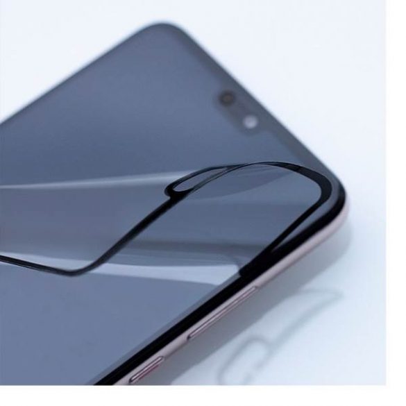 3MK FlexibleGlass Max iPhone X czarny/negru, Szkło Hybrydowe z wzmocnionymi krawędziami protector de ecran