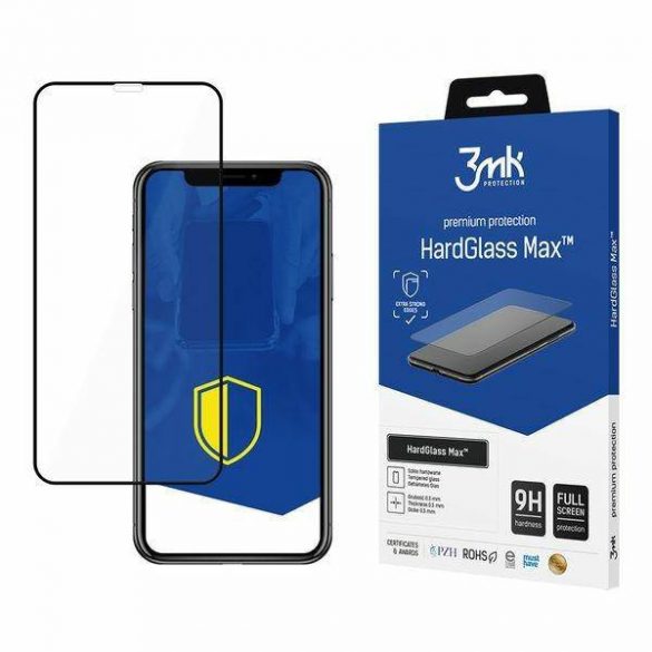 3MK HardGlass Max iPhone 11 6,1" negru, ecran FullScreen Glass protector