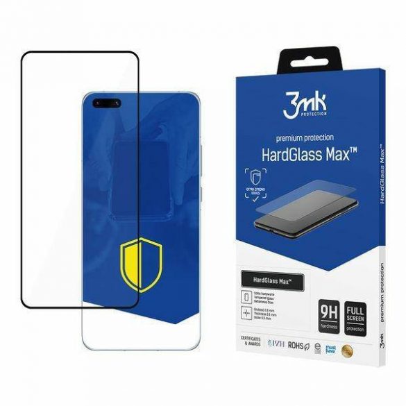 3MK HardGlass Max Huawei P40 Pro carnaș/negru, protecție ecran FullScreen Glass