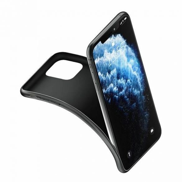 Husă mată 3MK pentru iPhone 11, neagră/neagră