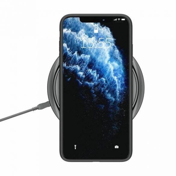 Husă mată 3MK pentru iPhone 11, neagră/neagră