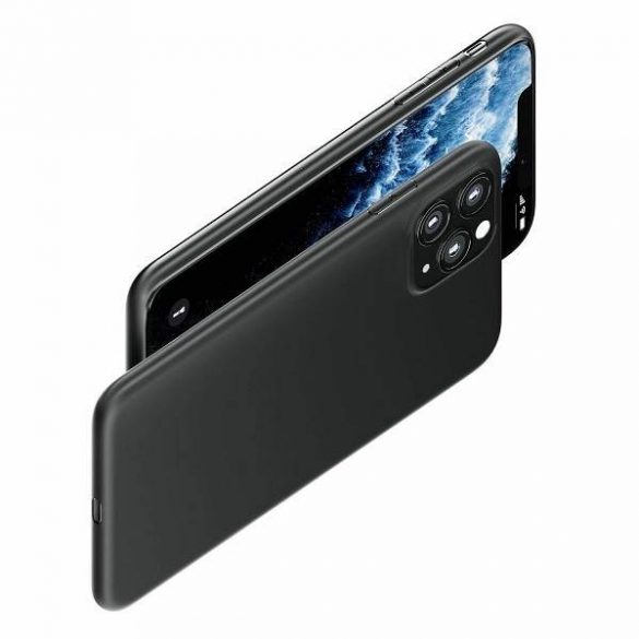 Husă mată 3MK pentru iPhone 11, neagră/neagră