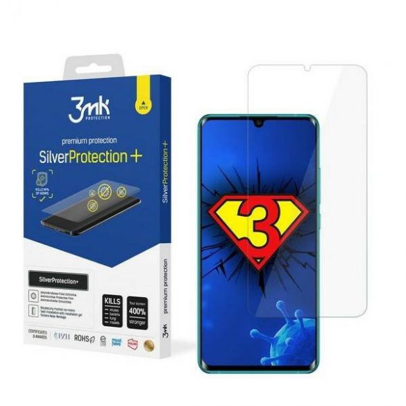 Protector de ecran 3MK Silver Protect+ Xiaomi Mi Note 10 Folia Antimicrobowa montowana și mokro