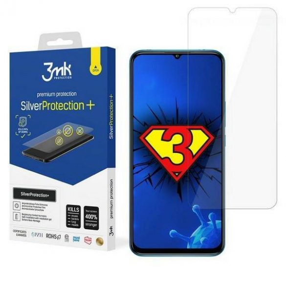 Protector de ecran 3MK Silver Protect+ Xiaomi Mi 10 Lite Folia Antimicrobowa montowana și mokro