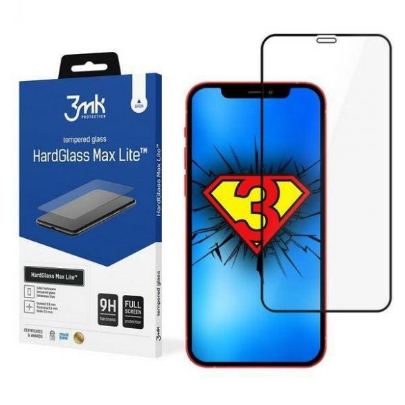 Protector de ecran negru 3MK HG Max Lite iPhone 12/12 Pro 6,1".