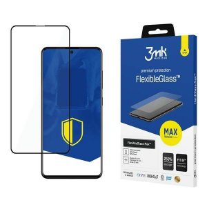 3MK FlexibleGlass Max Samsung A52 4G A525 / A52 5G A526 czarny/negru, Szkło Hybrydowe z wzmocnionymi krawędziami protector de ecran