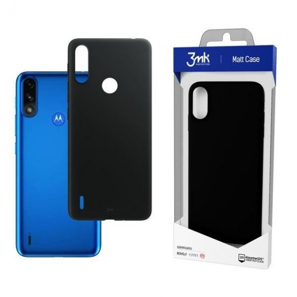 Husă mată 3MK pentru Motorola Moto E7 Power negru/negru