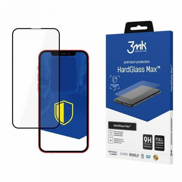 3MK HardGlass Max iPhone 13 Mini czarny/negru, FullScreen Glass protector de ecran