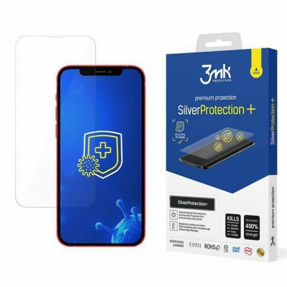 Protector de ecran 3MK Silver Protect+ iPhone 13 Pro Max Folia Antimicrobowa montowana și mokro