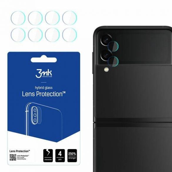 3MK Lens Protect Samsung Z Flip 3 5G Ochrona și obiektyw aparat de protecție de ecran 4szt