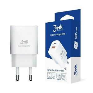 3MK HyperCharger 20W 1xUSB-C + 1xUSB-A pentru PD/QC