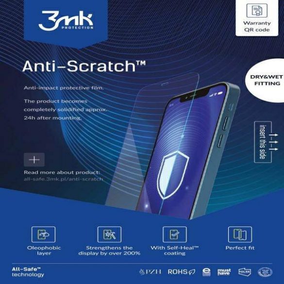 Telefon 3MK All-In-One anti-zgârieturi suchy/mokry montaż 5 szt. protector de ecran