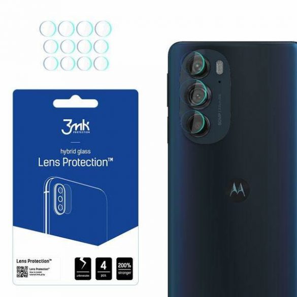 3MK Lens Protect Motorola Edge 30 Protecție pentru obiectivul camerei foto 4 buc ecran protector