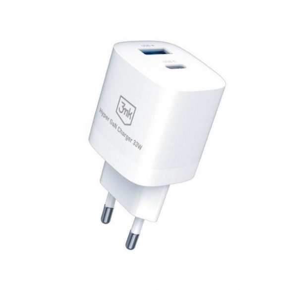 Încărcător 3MK Hyper GaN 33W Livrare putere ładowarka sieciowa 1xUSB-A + 1xUSB-C