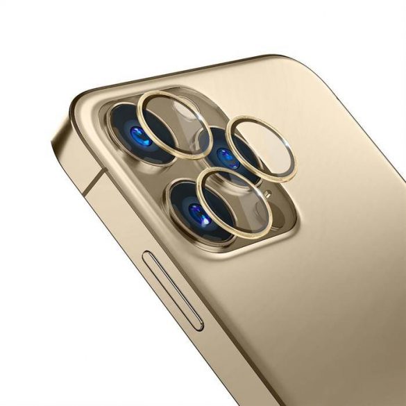 3MK Lens Protection Pro iPhone 13 Pro / 13 Pro Max złoty/gold Ochrona na obiektyw aparatu z ramką montażową 1szt. protector de ecran