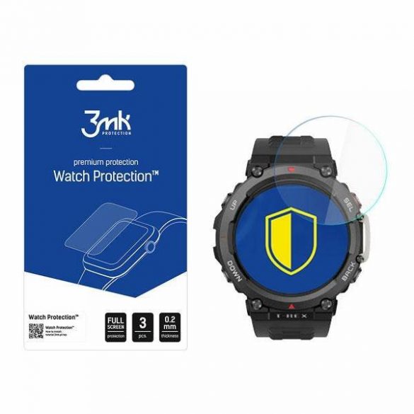 3MK Sticlă flexibilă Watch Amazfit T-Rex 2 Folie sticlă Hybrid ecran protector