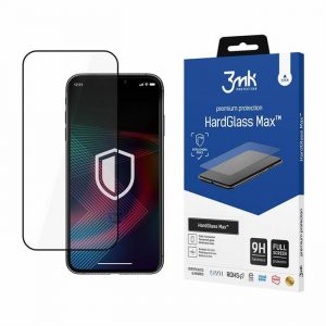 3MK HardGlass Max iPhone 14 Pro Max 6,7" czarny/negru, FullScreen Glass protector de ecran