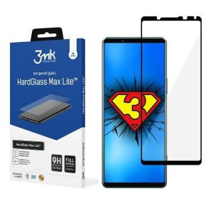 3MK Siclă hard Max Lite Sony Xperia 5 IV negru / negru Fulscreen sticlă Lite ecran protector