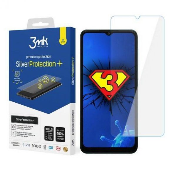 Protector de ecran 3MK Silver Protect+ Samsung A04 A045 Folia Antymikrobowa montowana și mokro