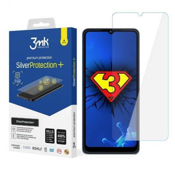 Protector de ecran 3MK Silver Protect+ T-Mobile T Phone Pro 5G / Revvl 6 Pro 5G Folia Antimicrobowa montowana și mokro