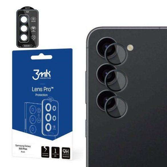 3MK Lens Protection Pro Sam S23 S911 negru/negru Protecție pentru obiectivul aparatului foto cu ramă de montare 1pc.