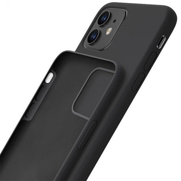 3MK Silicon husă iPhone 11 / Xr 6,1 negru / negru"