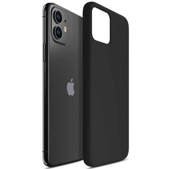 3MK Silicon husă iPhone 11 / Xr 6,1 negru / negru"