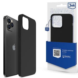 Husă din silicon 3MK iPhone 12/12 Pro 6,1 czarny/negru"