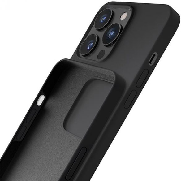 Husă din silicon 3MK iPhone 13 Pro 6,1 negru/negru"