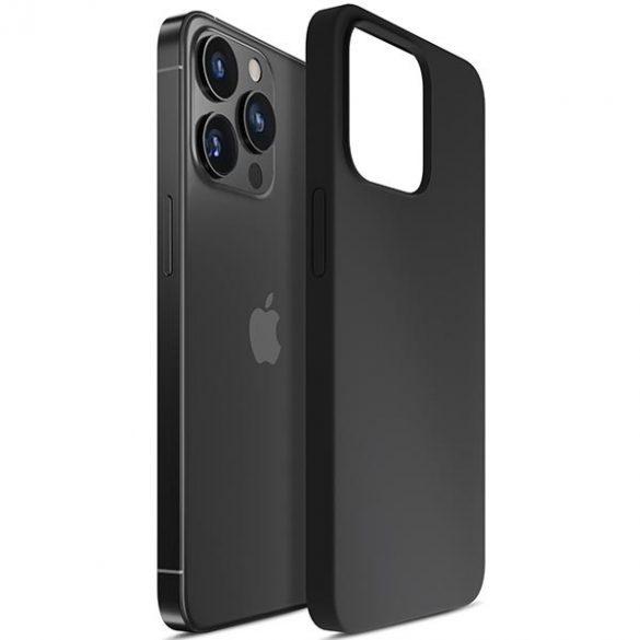 Husă din silicon 3MK iPhone 13 Pro 6,1 negru/negru"