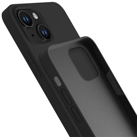 Husă din silicon 3MK pentru iPhone 13 / 14 / 15 6,1 inchi, negru/negru