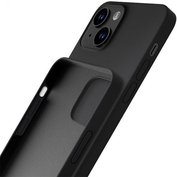 Husă din silicon 3MK pentru iPhone 13 / 14 / 15 6,1 inchi, negru/negru