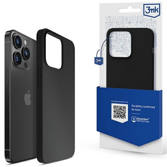 Husă din silicon 3MK iPhone 14 Pro 6,1 negru/negru"