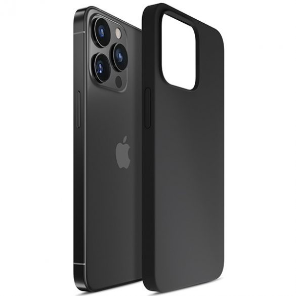 Husă din silicon 3MK iPhone 14 Pro 6,1 negru/negru"