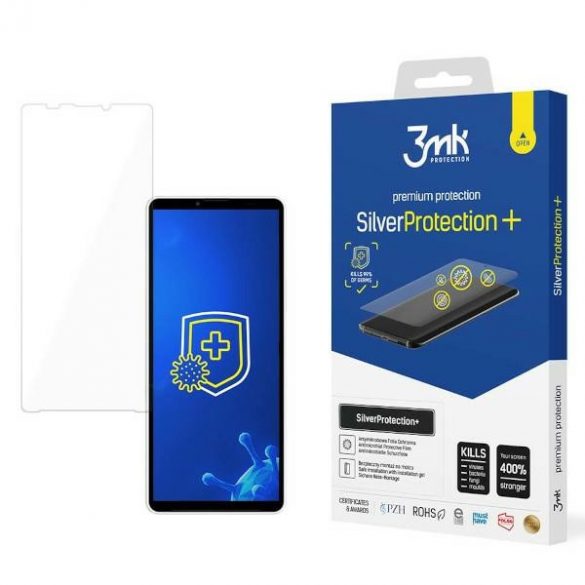 3MK Silver Protect+ Sony Xperia 10 V Folia  antimicrobian cu montare umedă