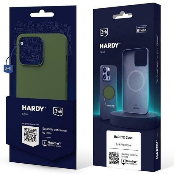 Husă 3MK Hardy iPhone 15 Plus / 14 Plus 6,7" zielony/verde alpin MagSafe