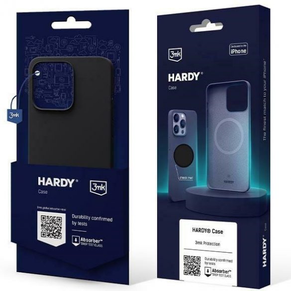 Husă 3MK Hardy iPhone 15 Pro 6.1, grafică/grafit MagSafe”