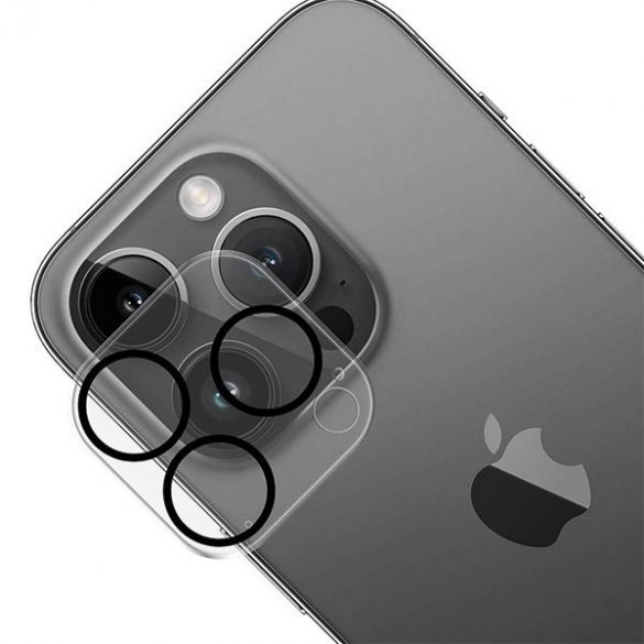 3MK Lens Pro Full Cover iPhone 12 Pro Szklo hartowane na obiektyw aparatu z ramką montażową 1szt