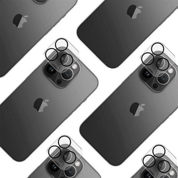 3MK Lens Pro Full Cover iPhone 12 Pro Szklo hartowane na obiektyw aparatu z ramką montażową 1szt