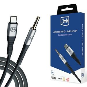 3MK Kabel AUX USB-C - Mufă 3,5 mm 1m